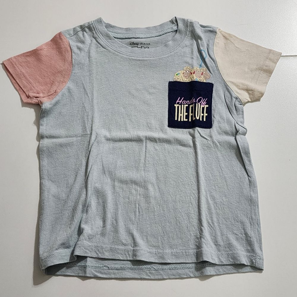 Disney Boxlunch Girls Toy Story 4 Pastel Color Colorblock Pocket T-Shirt 3t Rare